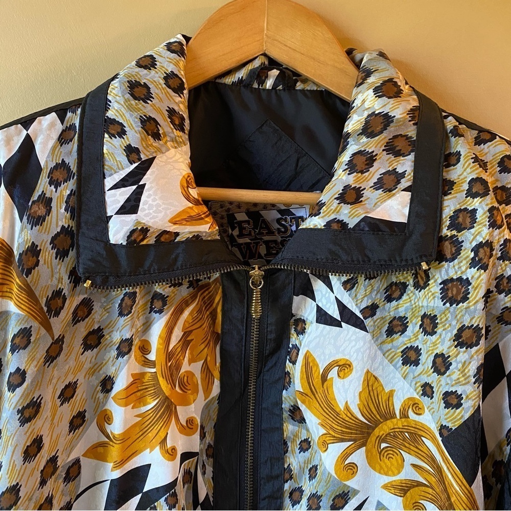 Vintage East West Animal Print Windbreaker Jacket Fullzip Women’s Small NWT - Picture 5 of 16